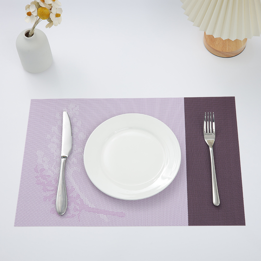 Nuevo Teslin placemat ginkgo jacquard tejido occidental placemat Luz de lujo decorativo Coaster almohadilla de aislamiento térmico impermeable y a prueba de aceite