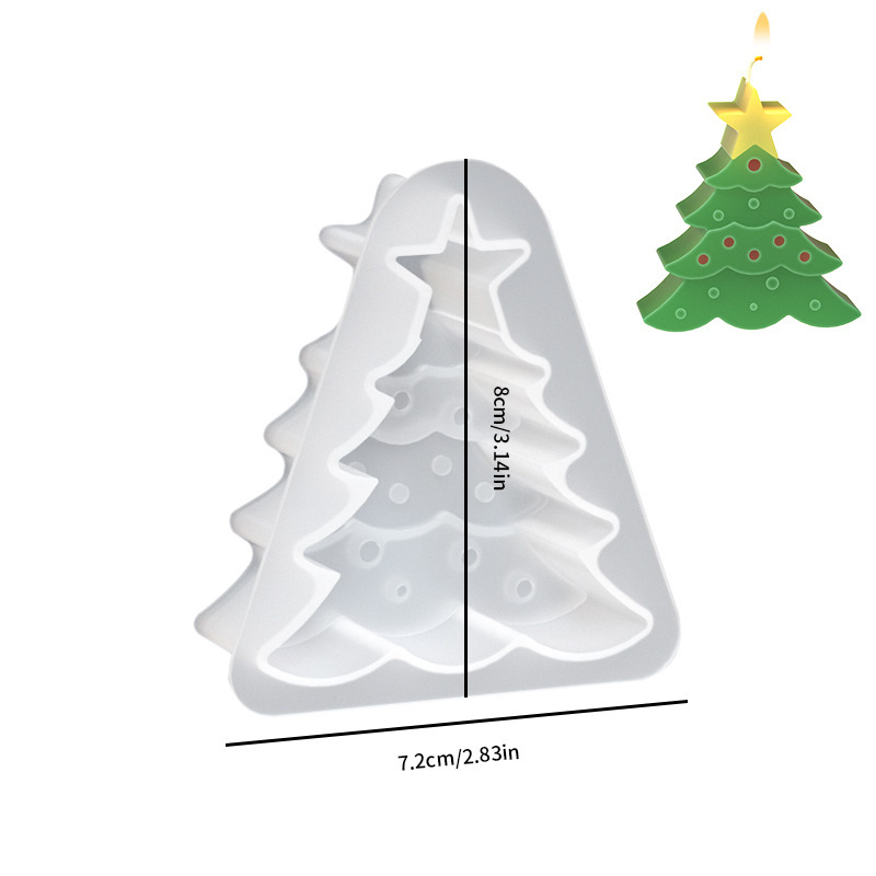 複数の平面クリスマスろうそくシリコン金型ヘラジカ雪だるまクリスマスツリー雪花樹脂滴金型クロスボーダー|undefined