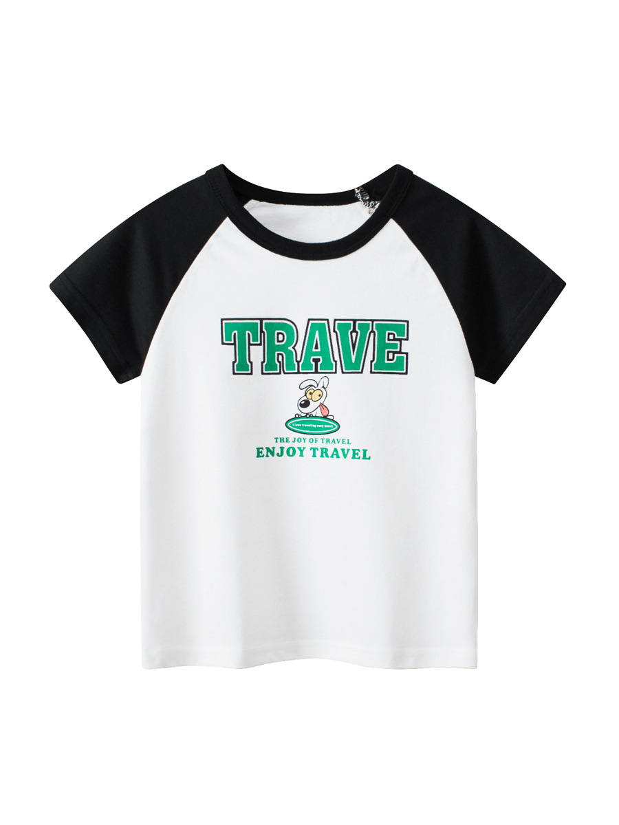 27kids Ropa Infantil Estilo Coreano, Camiseta de Verano 2026 para Niños, Manga Corta, Tallas Pequeñas y Medianas, Venta al Por Mayor