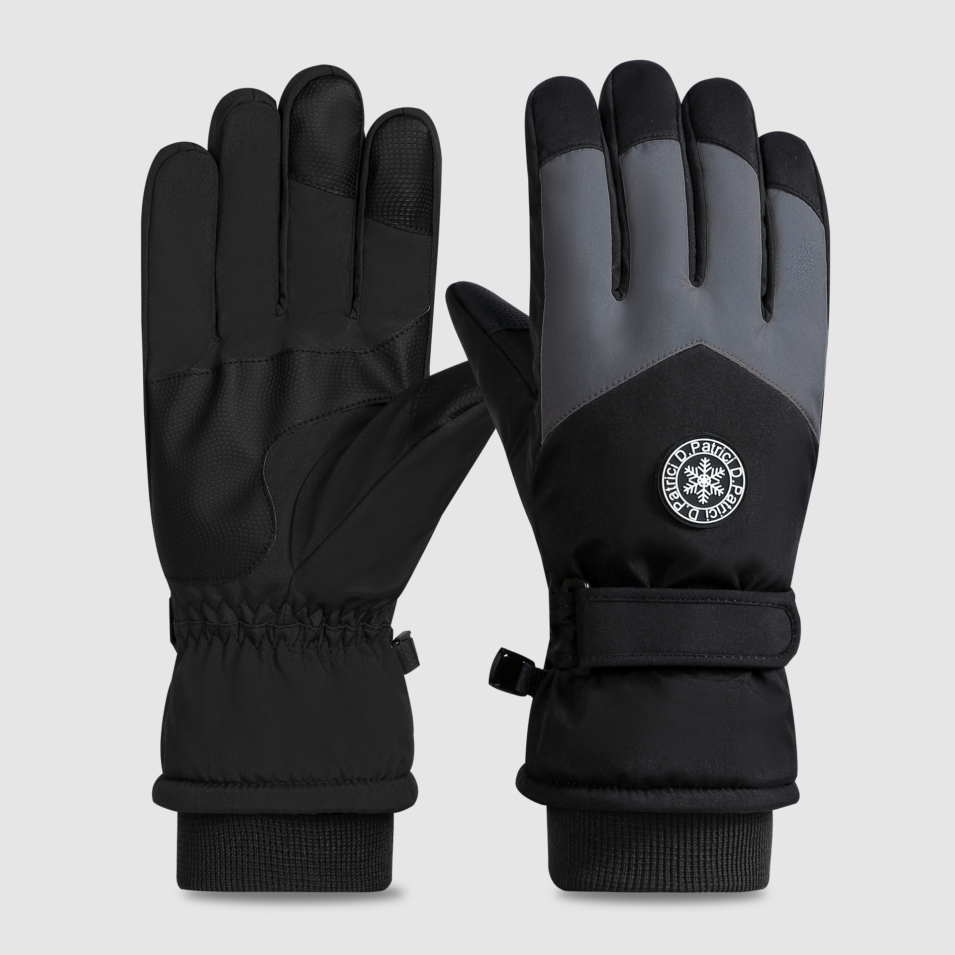 Guantes de esquí para hombres de invierno para montar en invierno Harbin noreste de equipos de frío caliente para hombres a prueba de viento pantalla táctil frío