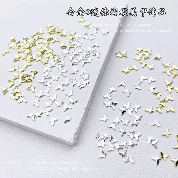 Mini Butterfly Nail Art Accessories Alloy Nail Accessories Japanese Cute Internet Celebrant Explosive Diy Accessories