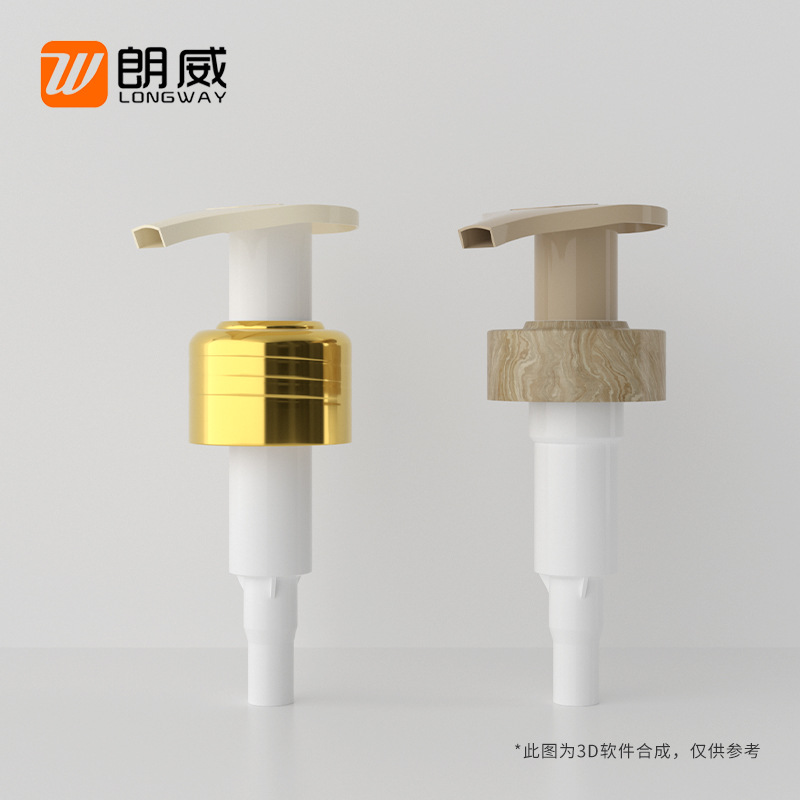 24mm/28mm cabeza de la bomba de loción blanca tipo de prensa de la bomba del interruptor izquierdo y derecho cabeza de la bomba personalizada LW0301-G al por mayor