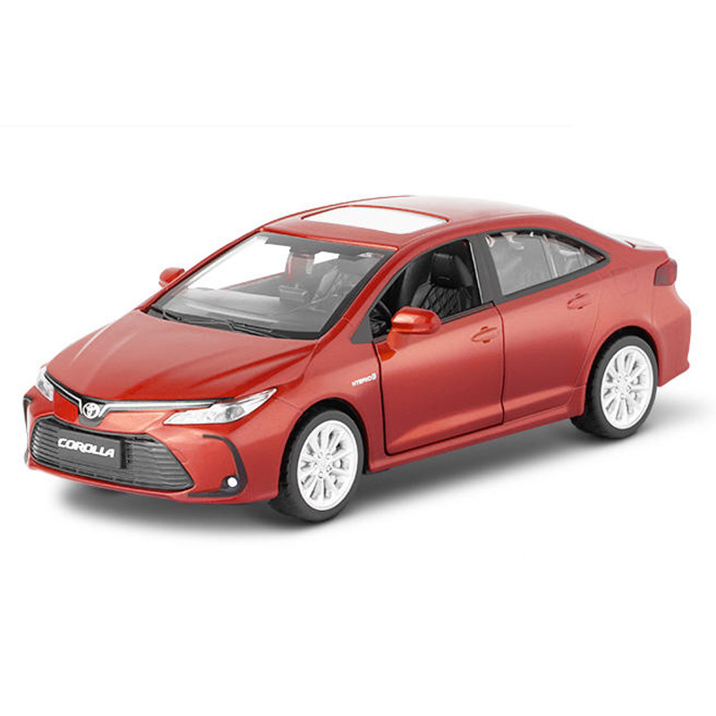 1:33 도요타 코롤라-레드-세단
