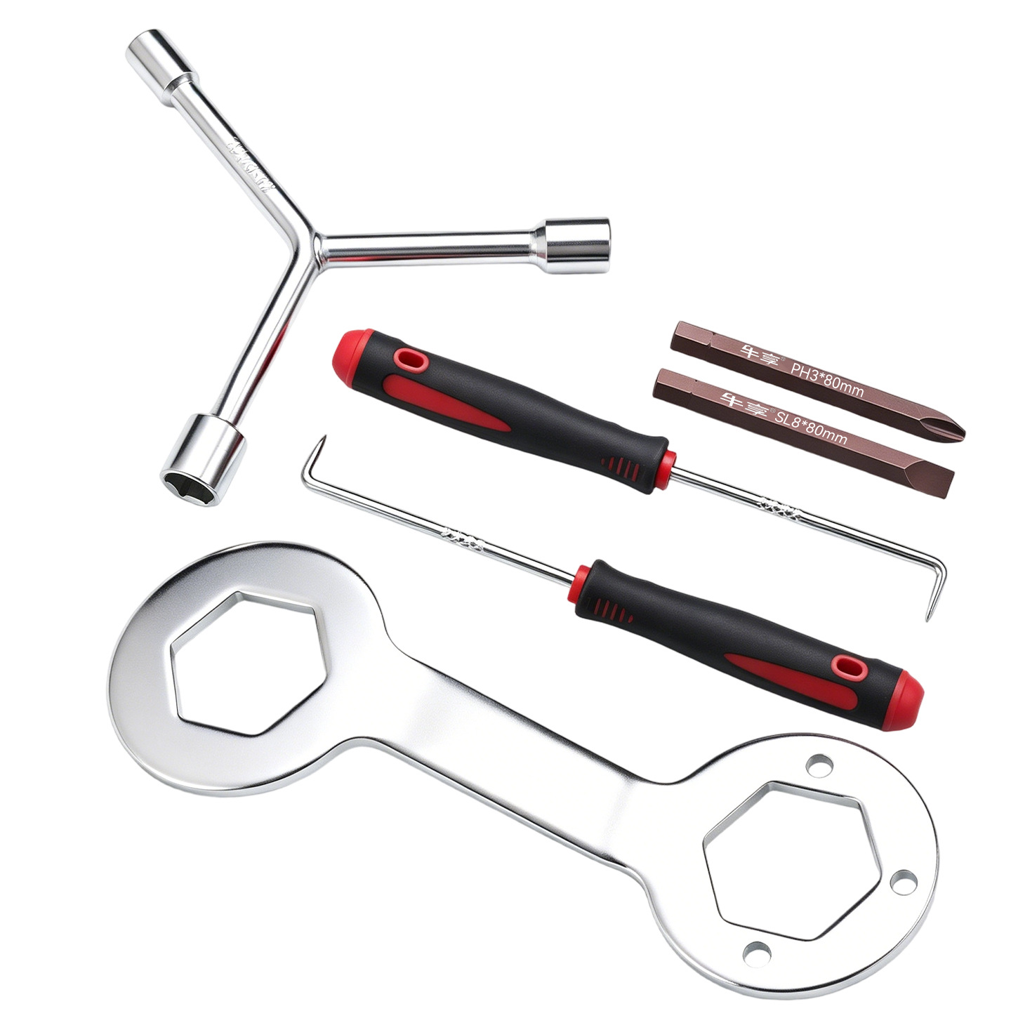 Juego de 5 piezas de herramientas de reparación de lavadoras de tambor de pulsador, juego completo de herramientas de reparación de lavadoras automáticas de desmontaje para el hogar