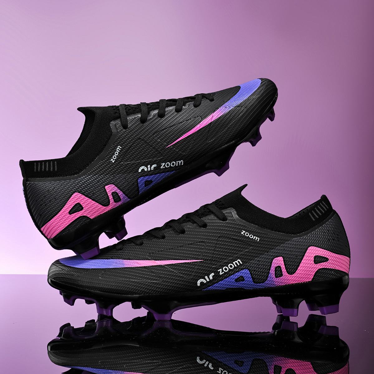 Cross-Border New Low-Top Football Shoes for Male and Female Students with Broken Spikes Anti-Slip Indoor Long Spike Game Training Football Shoes Wholesale
