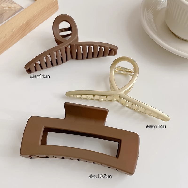 Horquilla de acrílico de las mujeres cuchara trasera updo clip de pelo grande celebridad de Internet elegante tiburón clip tocado simple horquilla