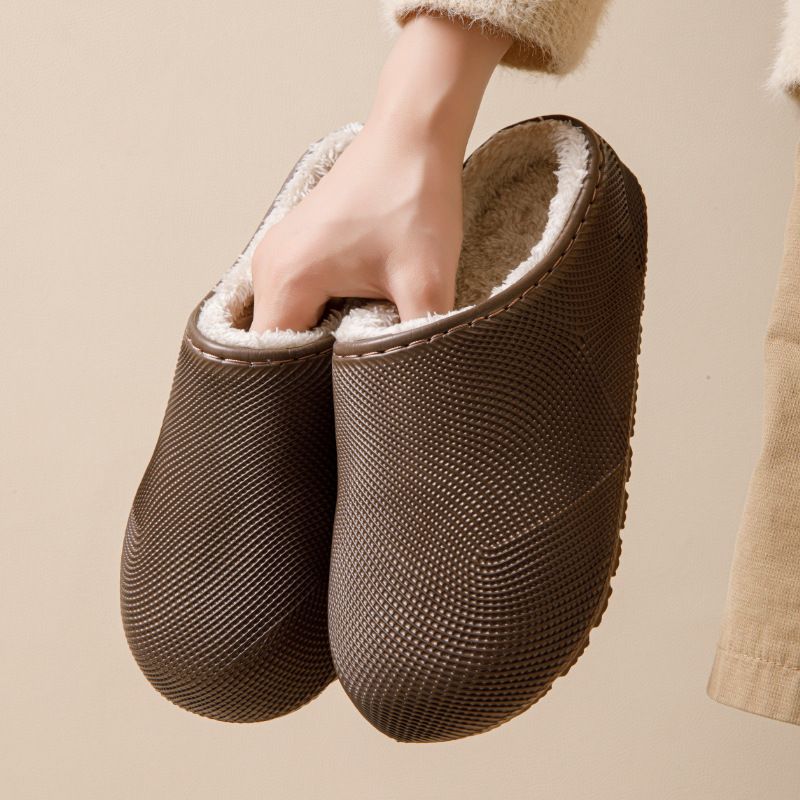 Pantuflas de Algodón de Felpa para Interior Antideslizantes y Cálidas