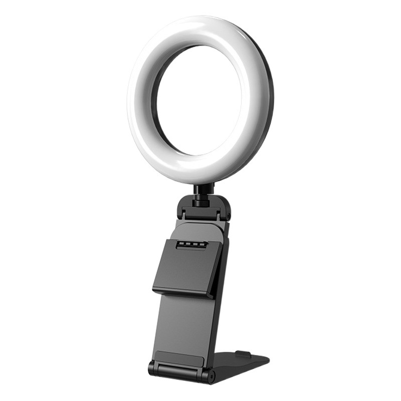 Cross-border nuevo multi-funcional de relleno de escritorio de luz de relleno de alimentos Luz de relleno plegable de la computadora de videoconferencia