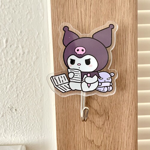 Door Hook Cartoon Student Yiwu Small Commodity Bathroom Hook Cute Acrylic Damage-Free Hook No Drilling