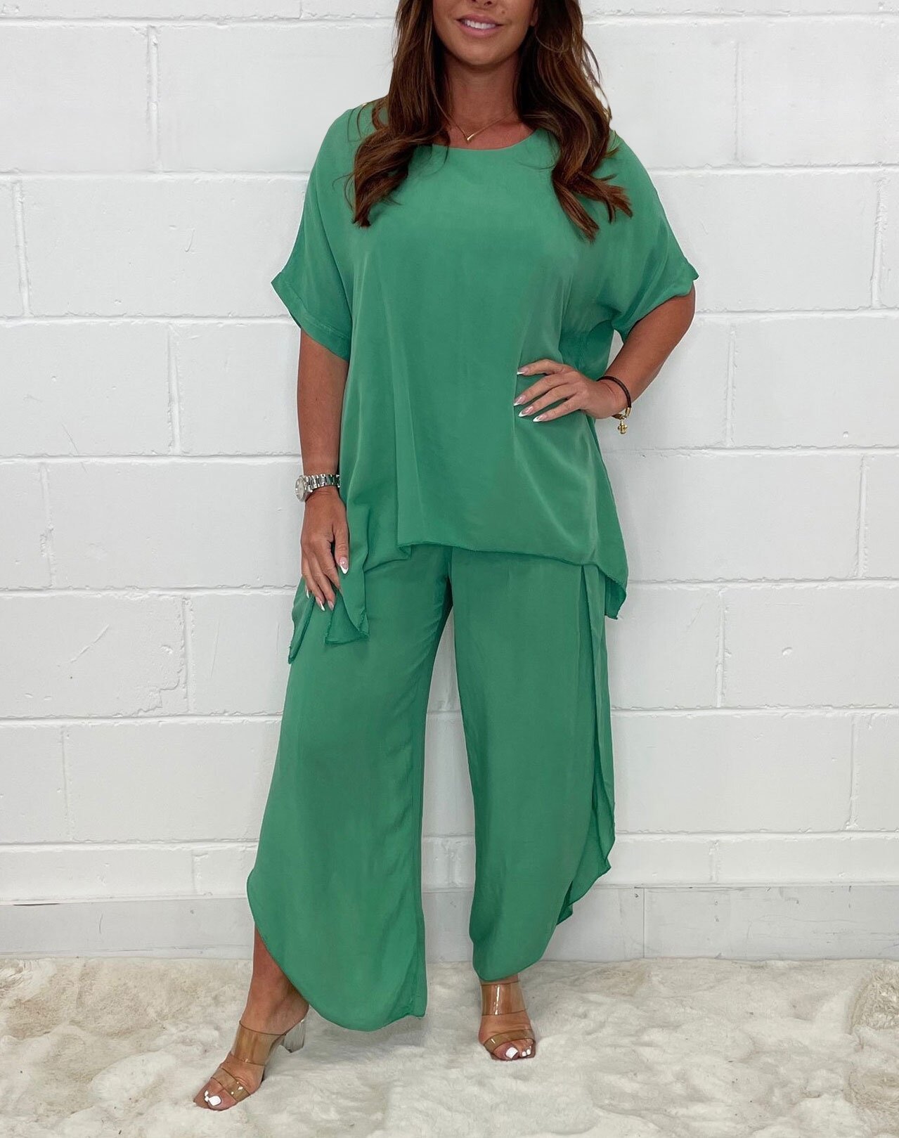 2024 Independent Station Cross-Border Hot Item Women's Fashion Casual Loose Plus Size Set Foreign Trade European_ecoleips.com
