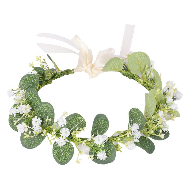 Amazon transfronterizo flor seca guirnalda accesorios para el cabello simulación tocado estrellado eucalipto fotografía de viaje femenino tocado Flor al por mayor