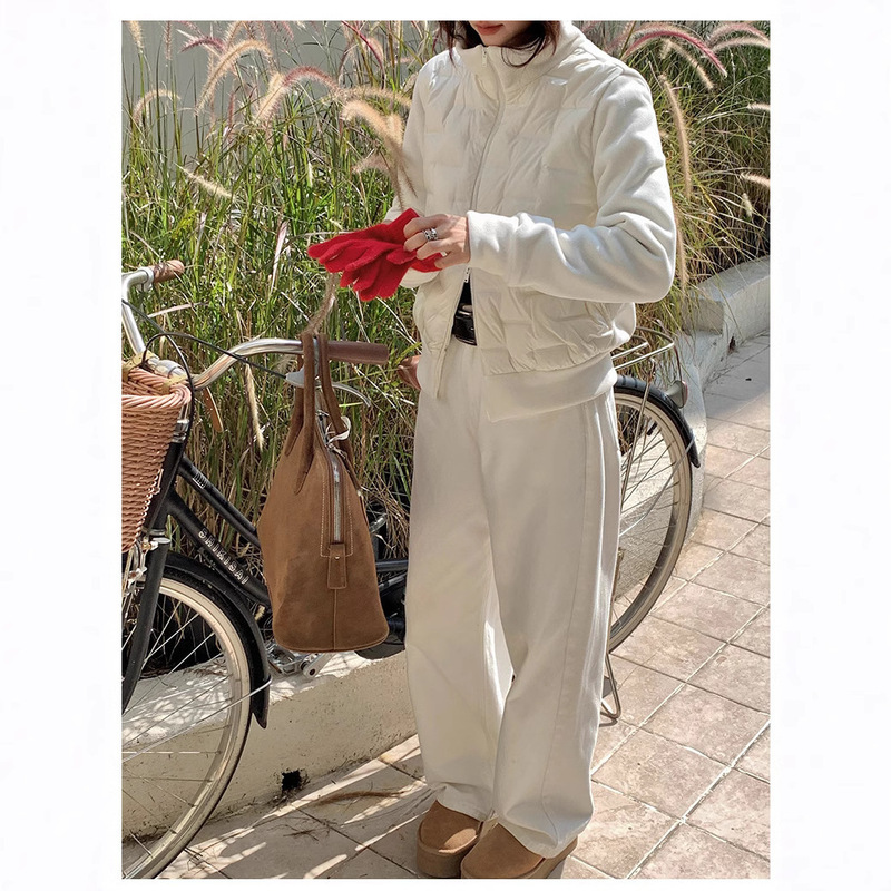 依帆泰冬款纯色保暖羽绒服韩系鸭绒百搭外套上衣摇粒绒拉链开衫女|undefined