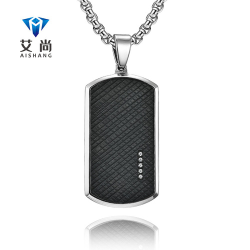 New men's all-match trendy accessories Men's accessories personalized niche titanium steel pendants Stainless steel couple necklaces