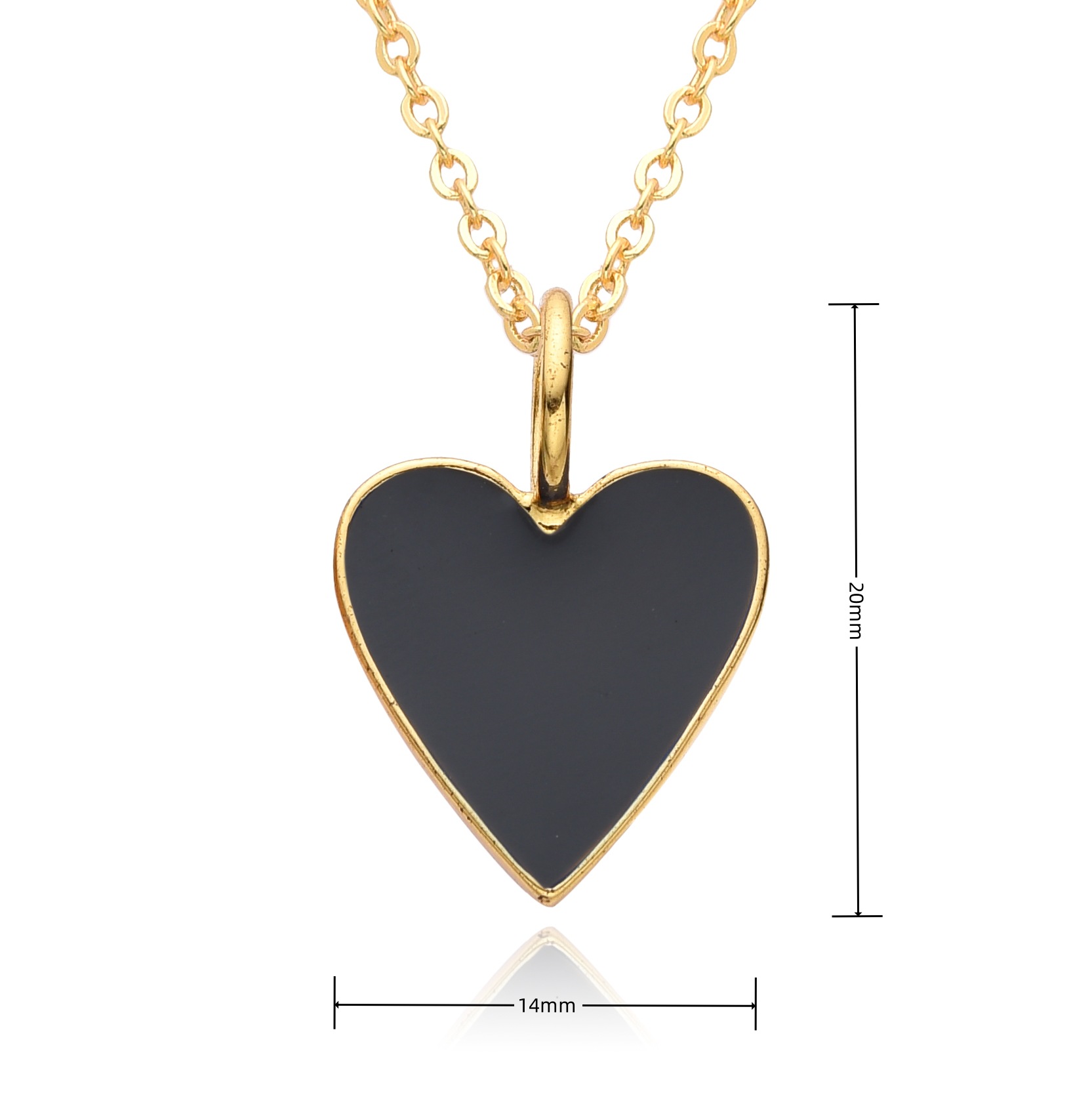 10g Weight Pendant Necklace Classification cable chain Chain Type 1 Piece Quantity Daily, Date Occasion Copper Material Heart Shape Pattern Women's Gender Enamel, Plating Design IG Style, Simple Style Style Copper IG Style Simple Style Heart Shape Enamel Plating Pendant Necklace 无