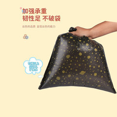 Automatic closure plastic bag, thick handle shopping bag with drawstring, economical and practical, black, wholesale