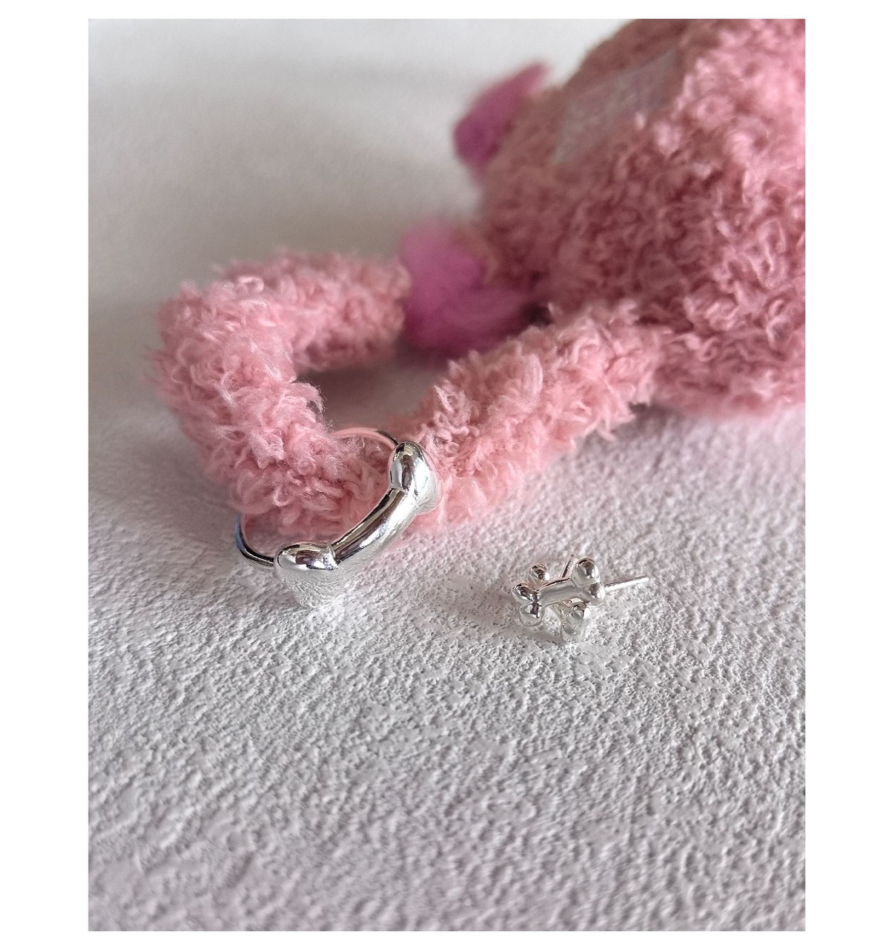925 Sterling Silver Material 1 Pair 925 Sterling Silver Solid Color Ear Studs
