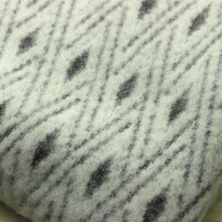 银丝色织提花粗针绒尼龙锦纶银线丝弹力菱形色织大提花貂毛绒布料