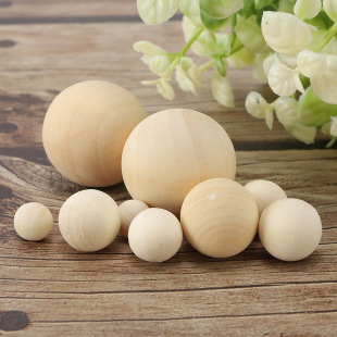 Lotus solid wooden ball round small wooden ball non-porous solid wooden ball large ball painted wooden ball diy scattered