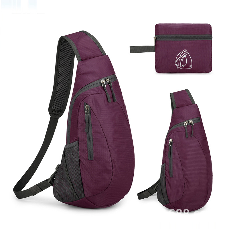 Bolso cruzado del pecho de los hombres plegables del estilo coreano bolso de Crossbody del hombro de las mujeres Bolso de los deportes de los hombres bolso de hombro al aire libre LOGOTIPO impreso