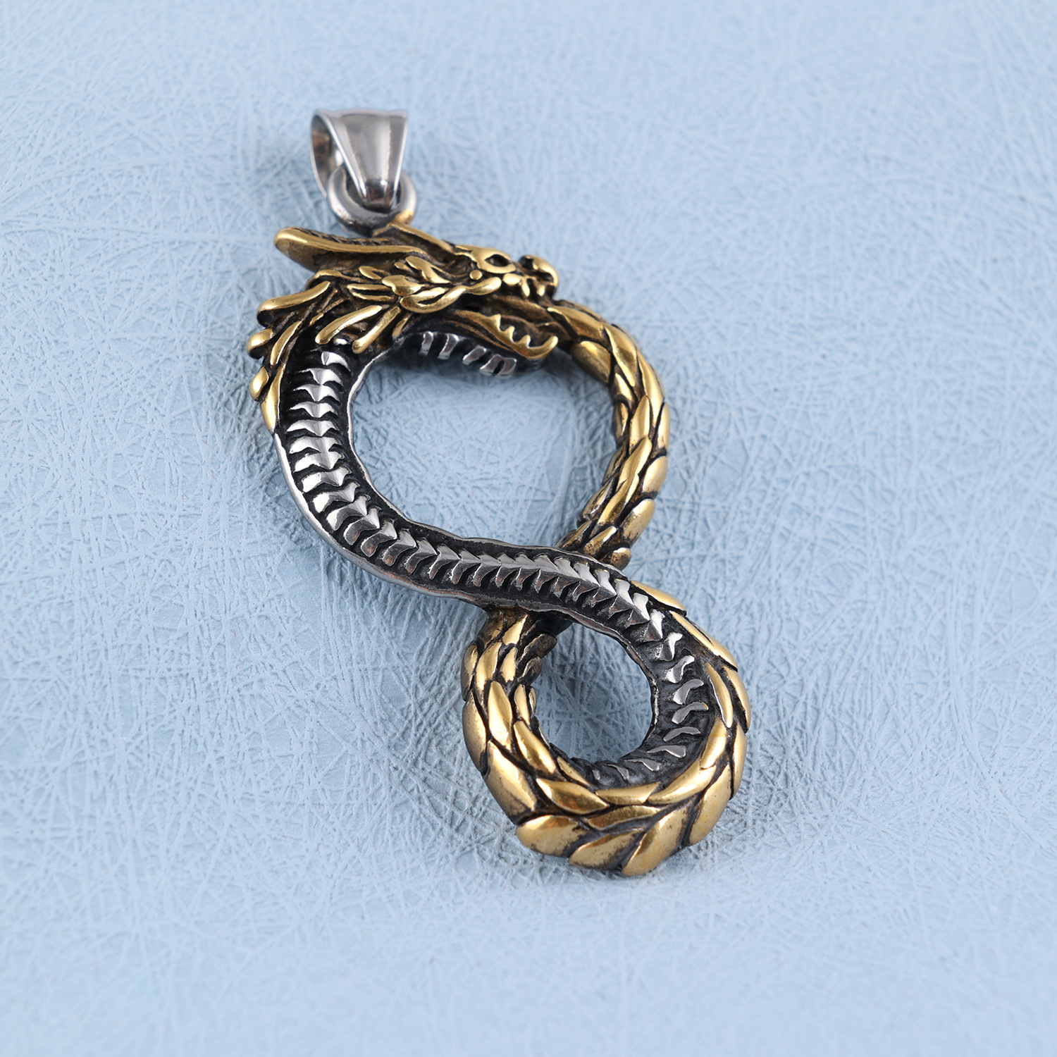 Pendant Necklace Classification Hip-hop Dragon Stainless Steel Men's Pendant Necklace