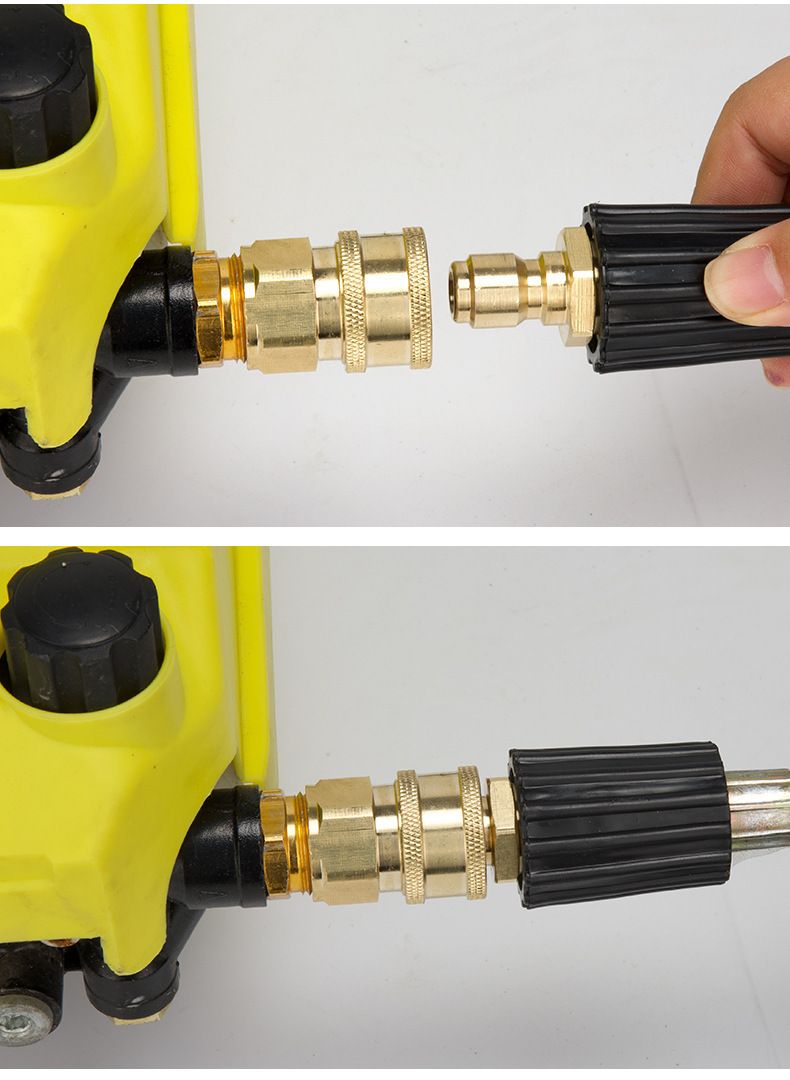 High-Pressure Car Washer Accessories Quick Connector Guide Car Yili Adapter Copper Inlet Pipe Nipple Filter Connector
