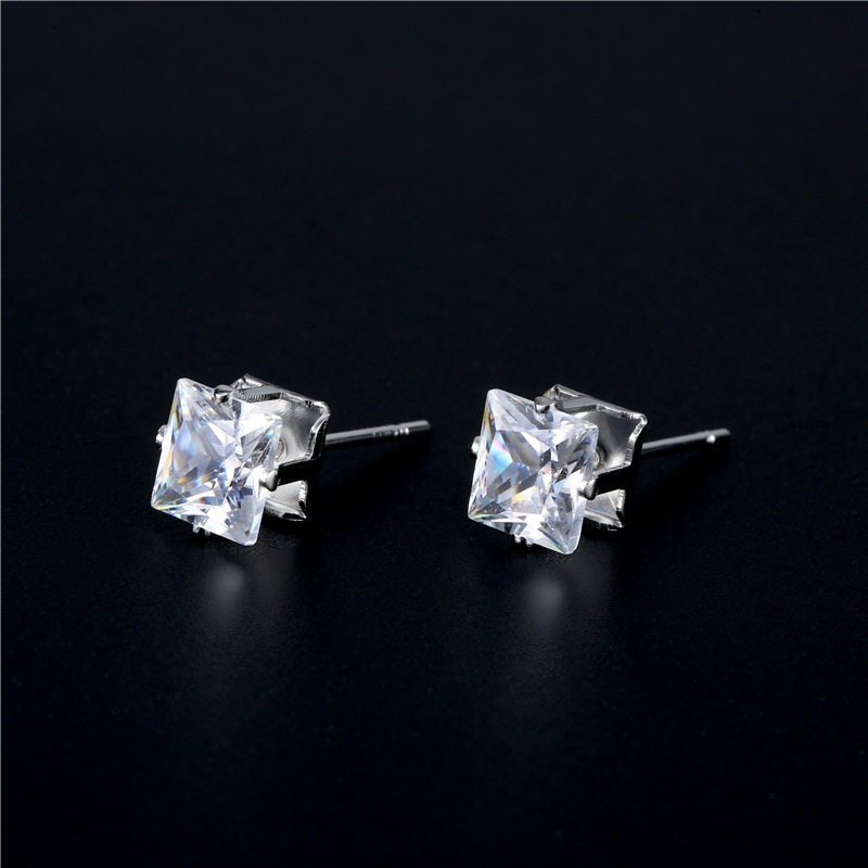 Wholesale Jewelry Color Round Zircon Stainless Steel Stud Earrings Nihaojewelry display picture 15