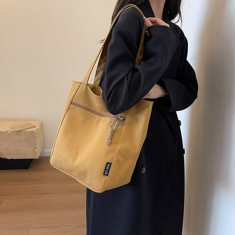 Japanese-style New Waterproof Nylon Casual Cross-border Spring Summer Single Shoulder Canvas Bag Women's Designer Large Capacity Commute Tote Bag