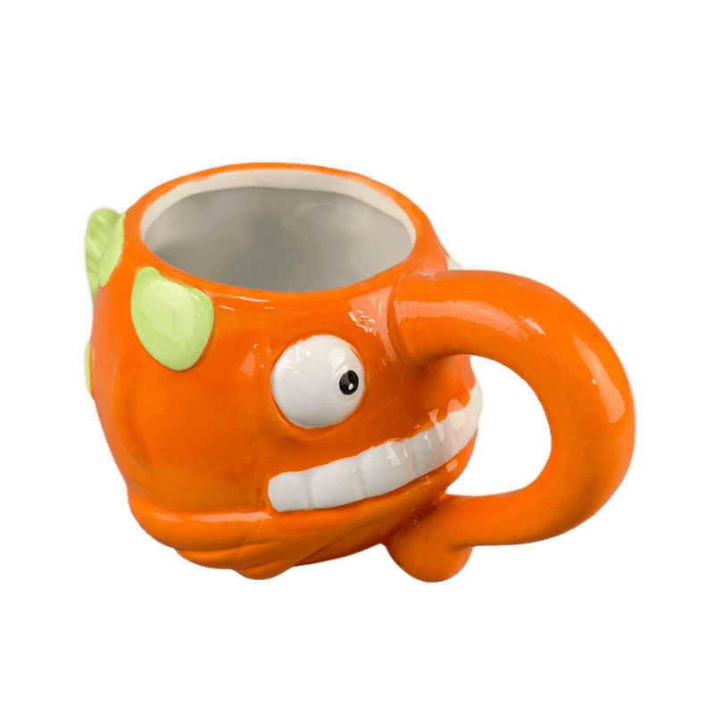 Taza de la serie del océano creativo cuidadosamente seleccionada Taza de cerámica de tiburón Caballo de mar Pulpo Ballena Taza de dibujos animados de animales Alien