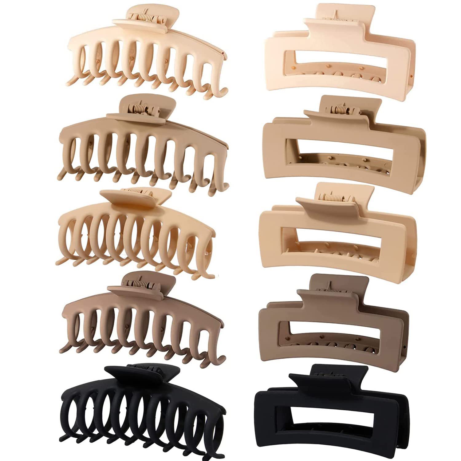 Amazon Venta caliente traje de pinza de pelo esmerilado grande Cabeza trasera garra de pelo clip de goma pintura antideslizante clip de accesorios para el cabello para las mujeres