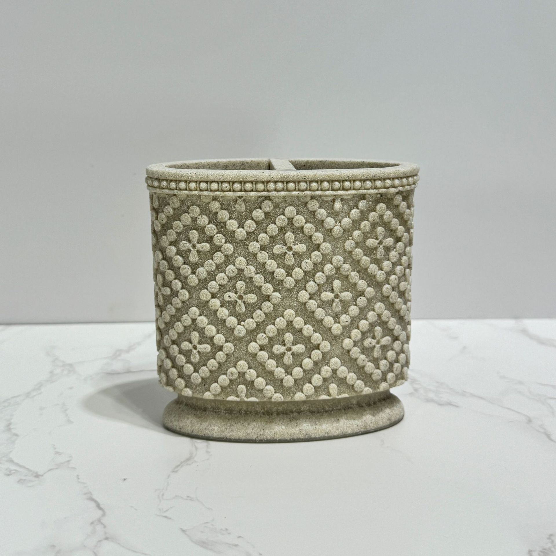 Diseño de piedra de arena imitación de resina set de enjuague de baño enjuague de baño de hotel decoración de piedra de arena set de cuatro piezas transfronterizo