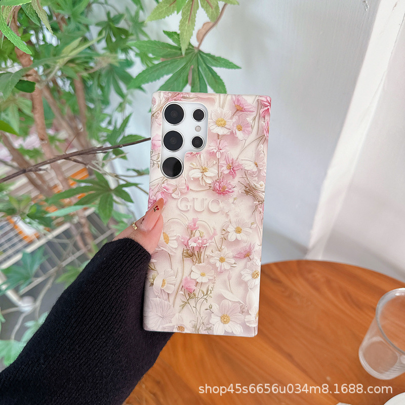 European and American Big-Name Samsung S25Ultra Mobile Phone Case S24/23/22/21Plus Half-Pack Hard Shell Leather Case Fe Suitable European and American Big-Name Samsung S25Ultra Mobile Phone Case S24/23/22/21Plus Half-Pack Hard Shell Leather Case Fe Suitable