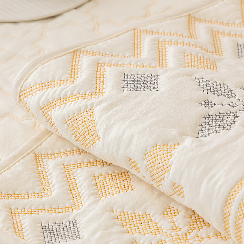 Housse de canapé Nordic Cushion en coton toutes saisons, dossier simple, antidérapante, style serviette_voghion.com