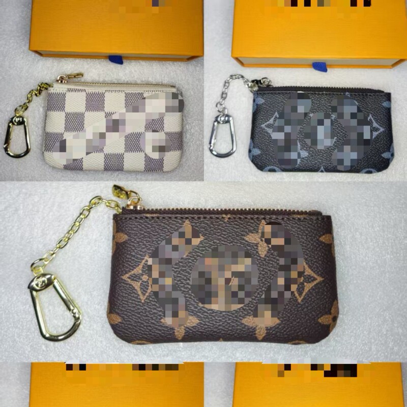 Plaid Noble Classic Key Case Coin Purse for Women, Popular Coin Pouch, High-End Thin Style, Elegant High School Zipper Wallet