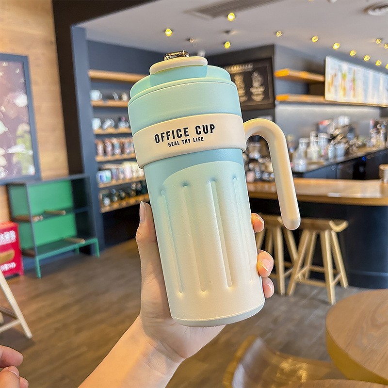 コーヒーカップ316ステンレス保温カップハンドル付き高颜値女性随行カップ携帯車載カッププレゼント|undefined