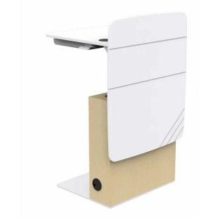 Elevating podium with cabinet Standing office Elevating podium Movable hosting table with drawer