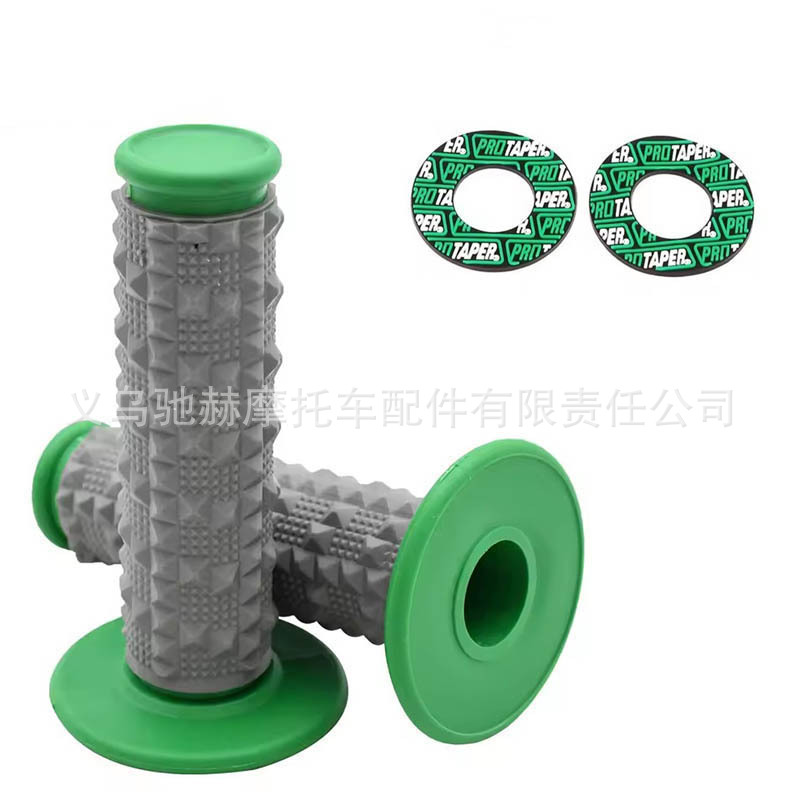 Off-road motorcycle ATV racing modification silicone large-grain anti-slip handlebar grips left and right throttle grips
