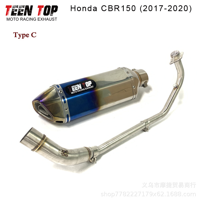 Motorcycle Modified Cbr150 Front Exhaust Pipe Modified Cbr150 Full Section Scorpio Exhaust Pipe 17-20