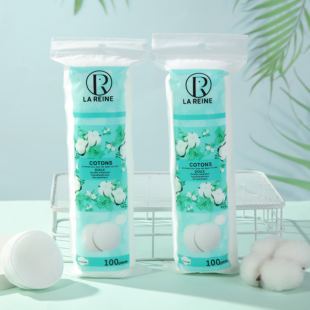 Agujero de alfiler transfronterizo cerrado borde algodón cosmético sin flojo cuidado de la piel higiénico algodón cosmético desmaquillaje algodón cosmético limpio algodón de piel