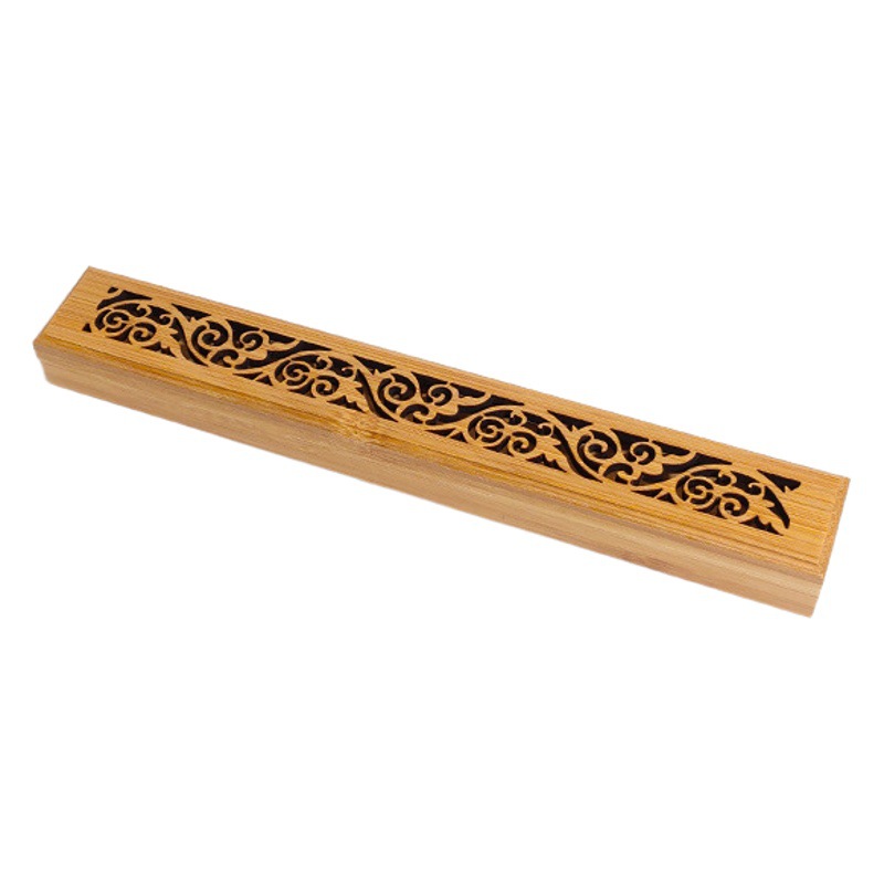 Household bamboo incense box incense plug-in incense burner incense burner incense burner incense burner incense burner incense box bamboo wood storage