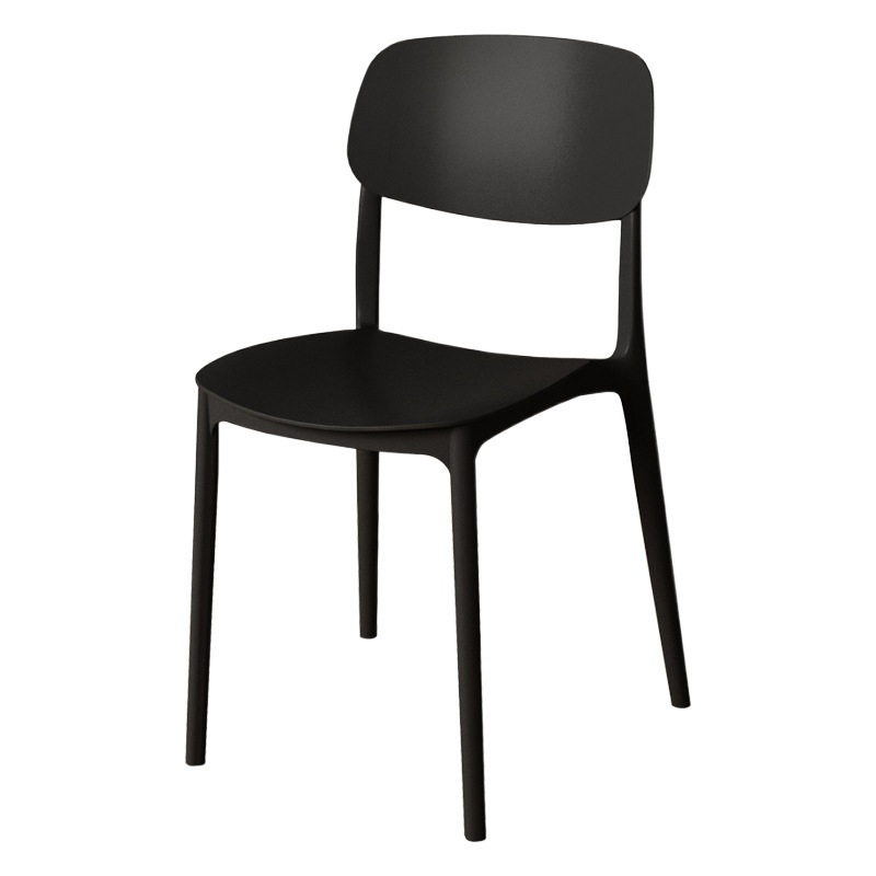 Silla de comedor con respaldo para el hogar, simple y gruesa, taburetes de plástico cómodos para sentarse, sillas de mesa de comedor comerciales nórdicas.