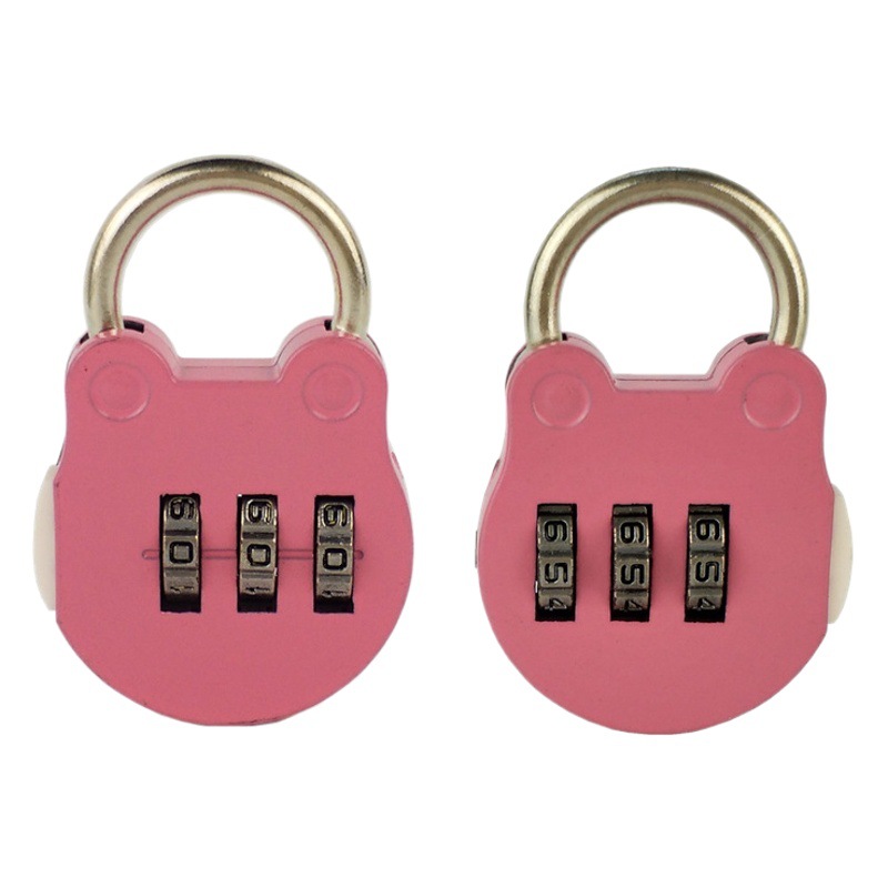 Factory supply 109 cartoon mini digital password padlock box bag lock briefcase small password lock gym lock