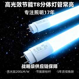 200流明高光效T8分体灯管 节能耐用改造车库仓库过道专用 5年质保