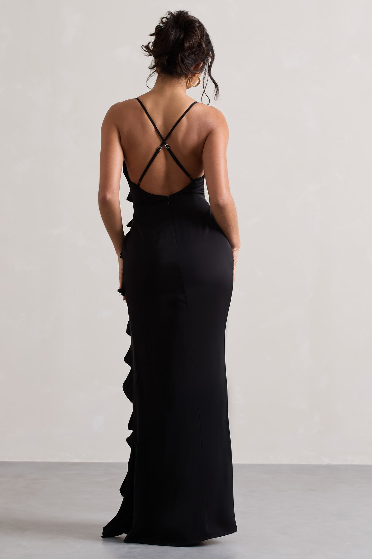 Maxi Long Dress Dress Length Type Wholesale Women's Sexy Lettuce Trim Solid Color Daily V Neck Sleeveless Party Dress