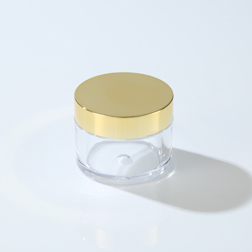 10g 20g transparent thick wall cream bottle 30g 50g transparent round box mud film jar electroplated gold wide mouth bottle