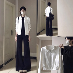 黑色休闲微喇裤女秋季2025新款小个子高腰喇叭裤修身显瘦运动卫裤
