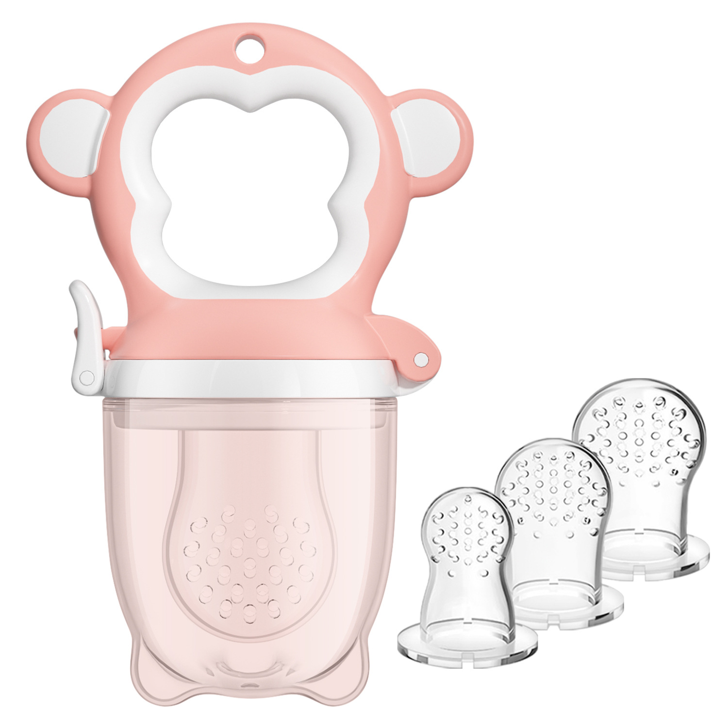 Mordedor de Frutas para Bebés, Juguete de Dentición de Frutas y Verduras, Chupete Mordedor para Bebés, Herramienta para Comer Puré de Frutas.