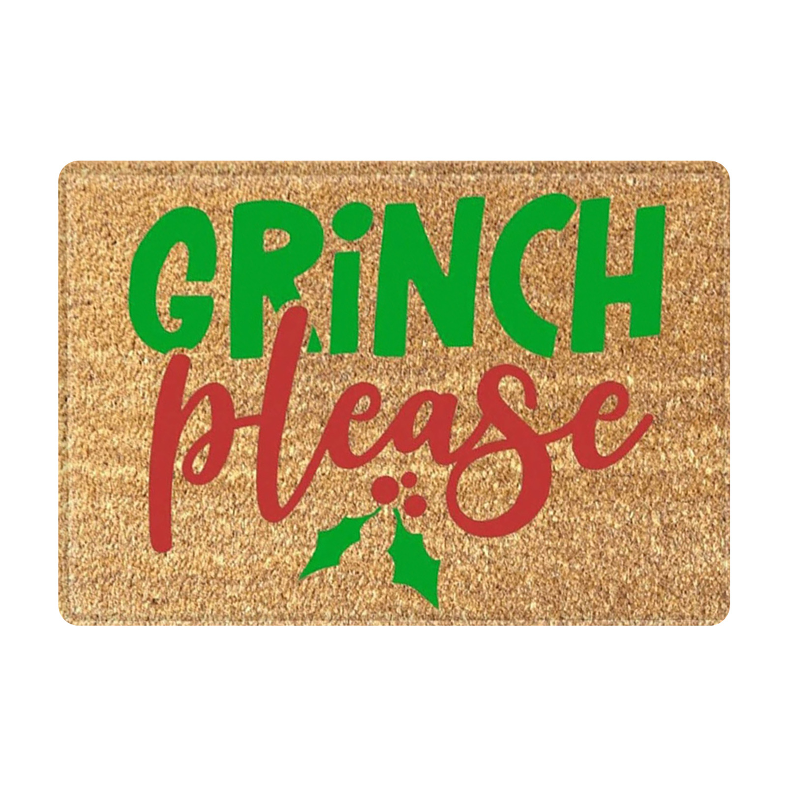 En stock Grinch alfombra del piso transfronterizo alfombra de Navidad alfombra de puerta de vacaciones verde payaso alfombra del piso