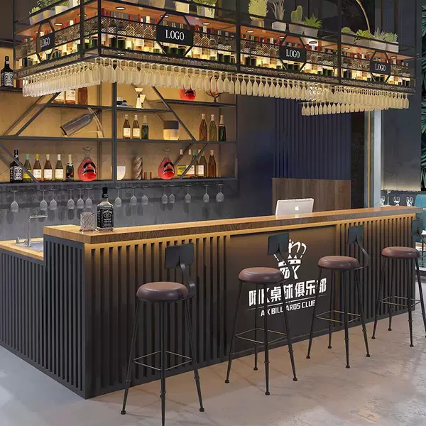 Reception Desk, Billiard Hall, Industrial Style Bar, Retro Cash Register, Slow-Dancing Disco Bar, Gym, Wrought Iron Corner Cash Register