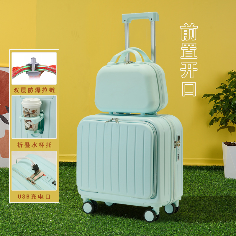 Caja madre abierta delantera verde menta