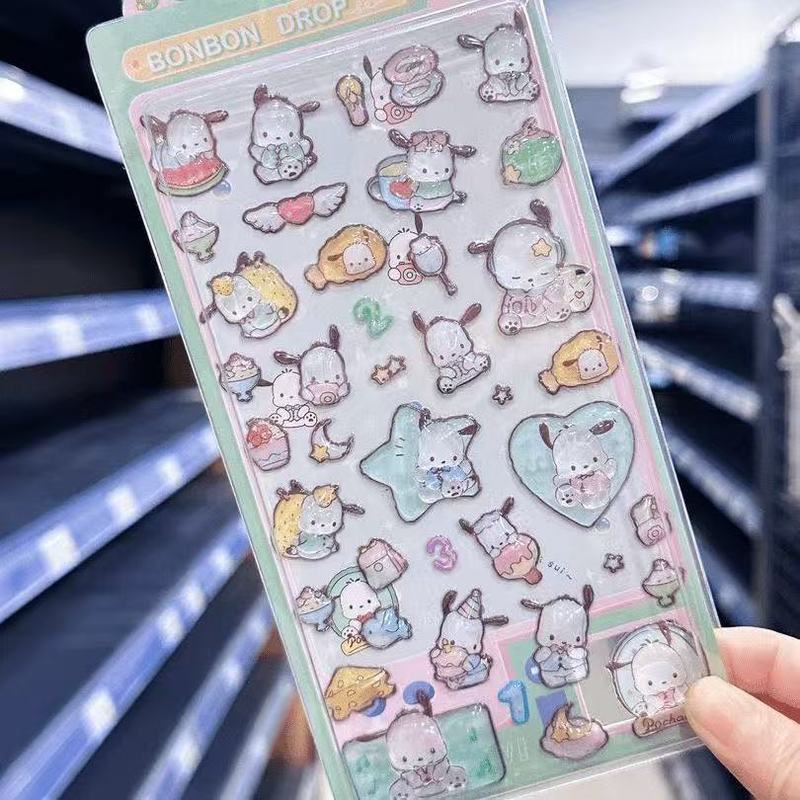 日本のサンリオクロミ漫画の美しい 3D 立体中空レリーフ半貴石ステッカー子供と女の子の装飾用|undefined